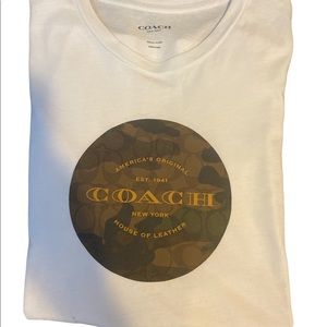 White Coach T shirt camouflage logo